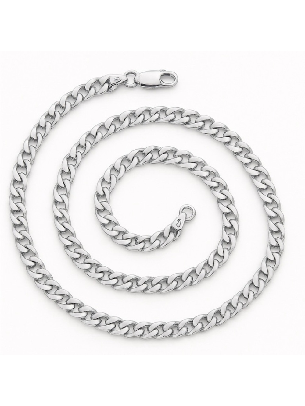Stainless Steel Cuban Link Chain Necklace 24” 7.5mm Silver Chain